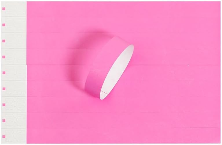 IDwrists Pink Wristbands for Events - 500 Count - Tear Resistant Paper Bracelets Comfortable Waterproof Lightweight ID Wrist Bands for Events Concert, Festival Admission, Party - Image 2
